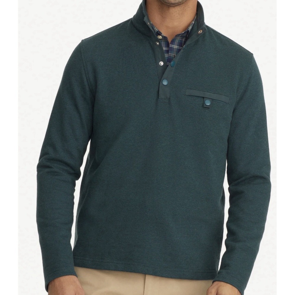 UNTUCKit - Parkson Snap Fleece Pullover in‎ Pine Green size Large